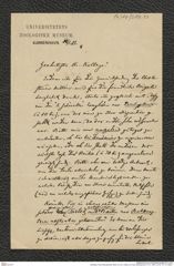 Nachlass Franz Steindachner, Brief von Chr. Lütken an Franz Steindachner (11.01.1881), Inv.Nr. 317.10, Seite 1